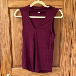 Bozzolo Burgundy Cut Out Tank Top Size L
